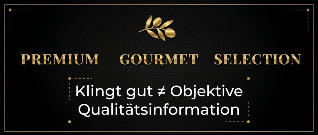 Infografik zu Marketingbegriffen, die nichts über die Qualität aussagen